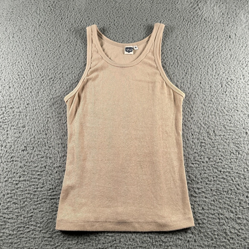 Jungmaven Alta Tank Womens M Beige Organic Cotton Hemp Spandex Scoop Neck